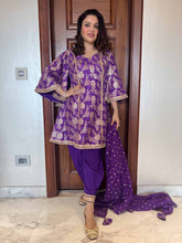 Purple Bell Sleeves Suit